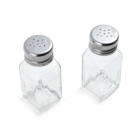 Farberware Farberware 6009317 Clear Glass & Stainless Steel Salt & Pepper Shakers 6009317